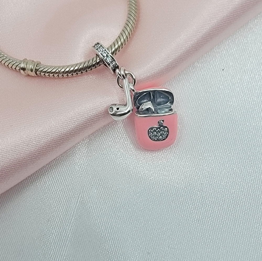 Charm for Bracelet Sterling Silver 925 Airpods - Picture 2 of 4